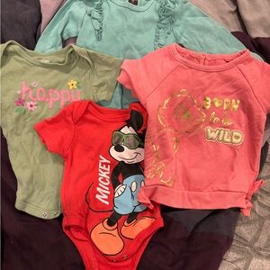 Red Mickey Mouse Baby Onesie